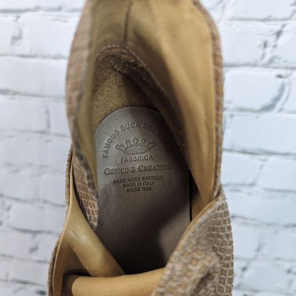 Officiene Creative Snake skin leather peep toe booties 37 - Picture 2 of 8